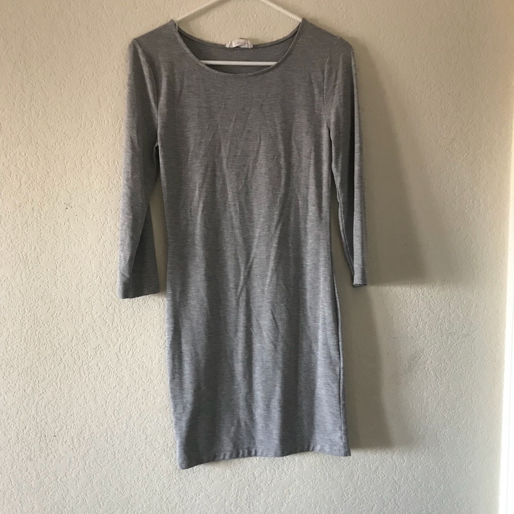 Grey long sleeve dress